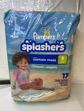 Pampers Splashers Swim Diapers Size 5, 17 Count
